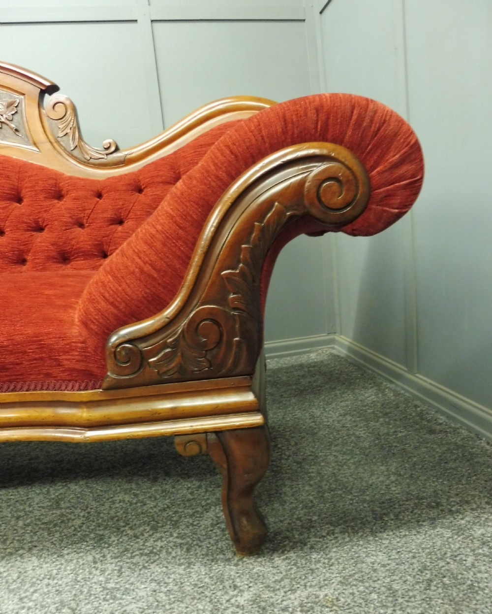VICTORIAN PERIOD SCROLL END SOFA View IV