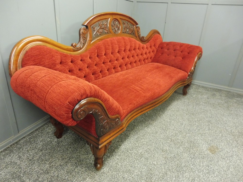 VICTORIAN PERIOD SCROLL END SOFA View V