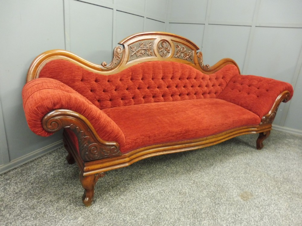 VICTORIAN PERIOD SCROLL END SOFA View XIII