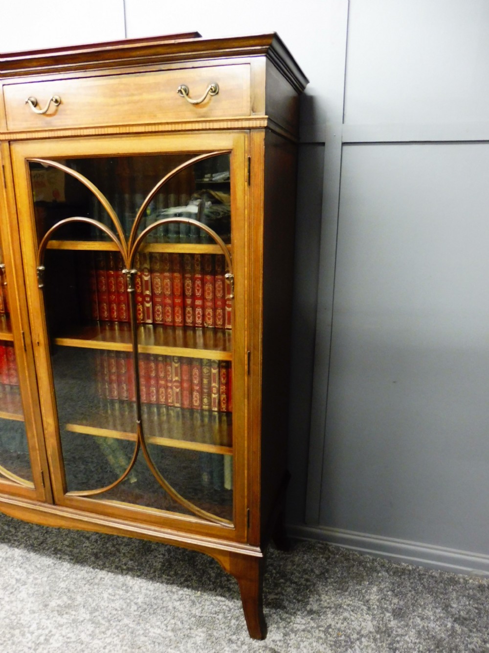 EDWARDIAN MAHOGANY INLAID BOOKCASE View IX