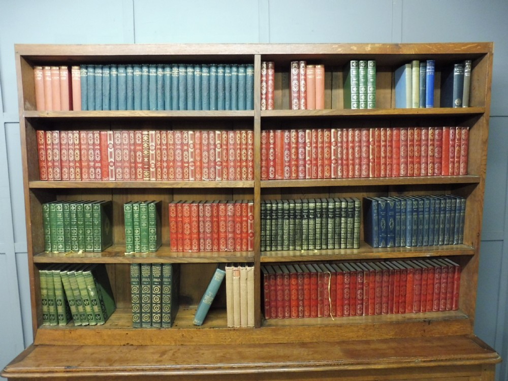 ANTIQUE OAK SCHOOL BOOKCASE CIRCA 1900 View III