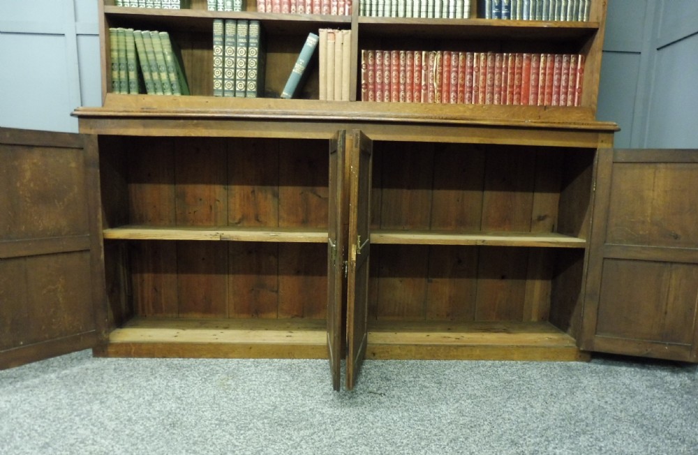 ANTIQUE OAK SCHOOL BOOKCASE CIRCA 1900 View VII