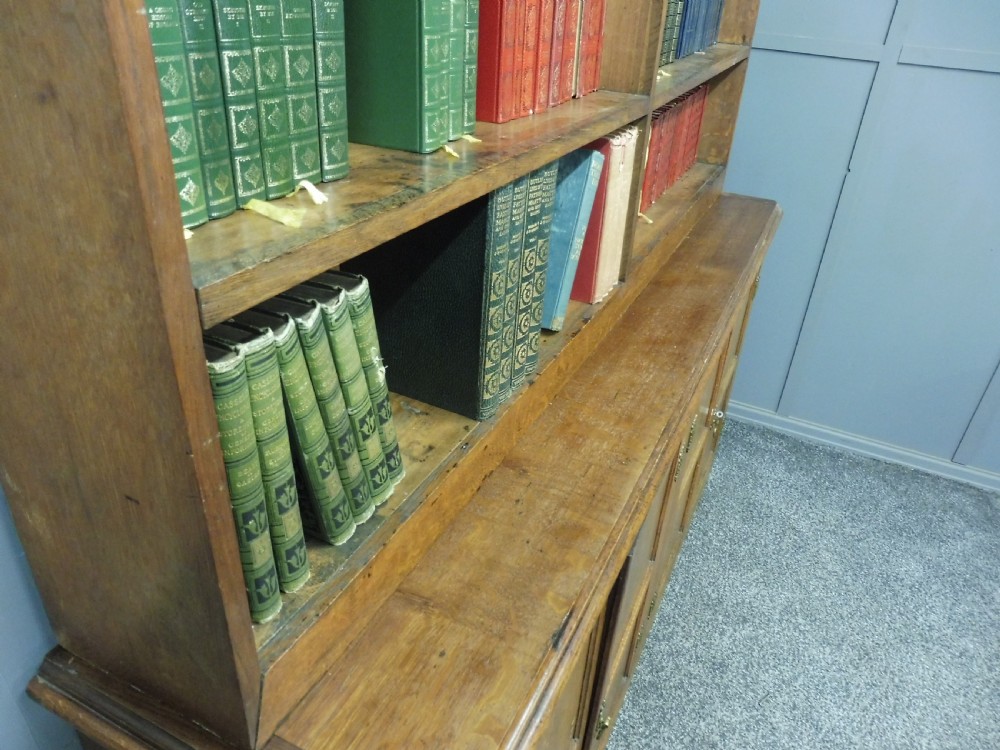ANTIQUE OAK SCHOOL BOOKCASE CIRCA 1900 View X