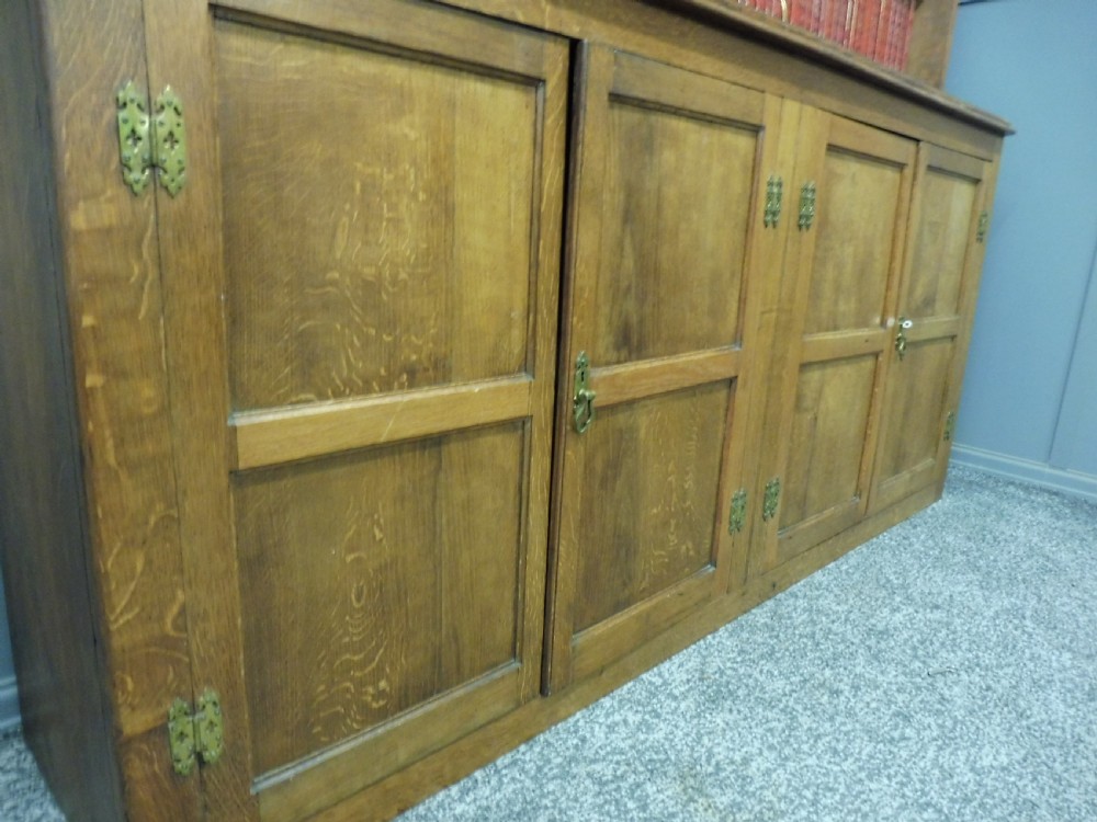 ANTIQUE OAK SCHOOL BOOKCASE CIRCA 1900 View XII