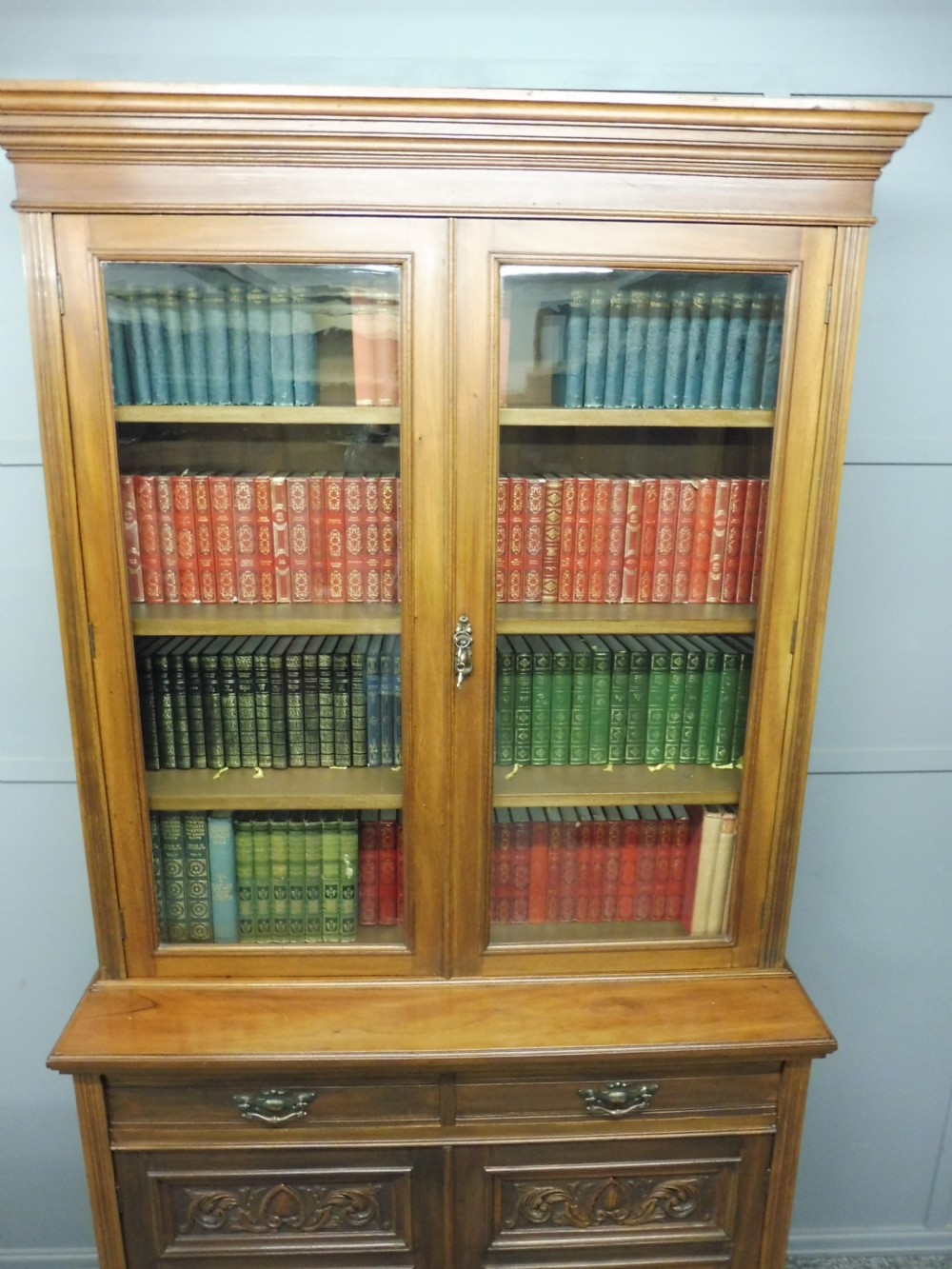 VICTORIAN WALNUT BOOKCASE BY MAPLE AND CO View V