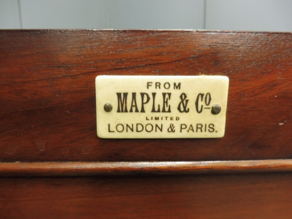 VICTORIAN WALNUT BOOKCASE BY MAPLE AND CO View X
