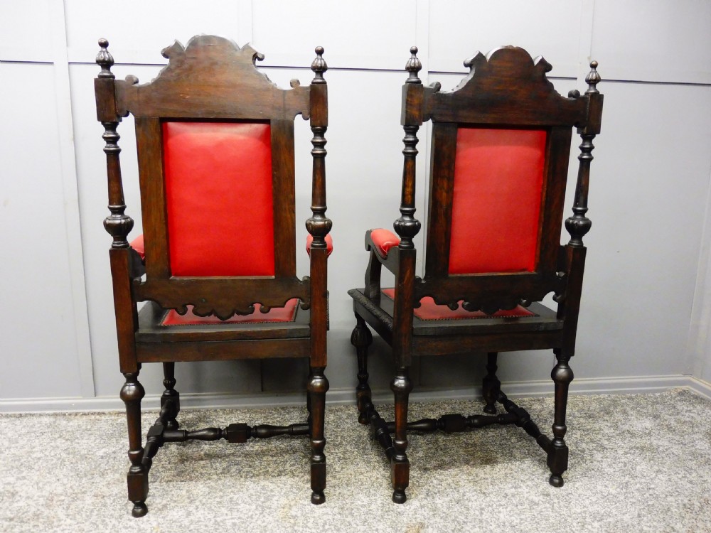 SET OF 8 VICTORIAN OAK DINING CHAIRS View VIII