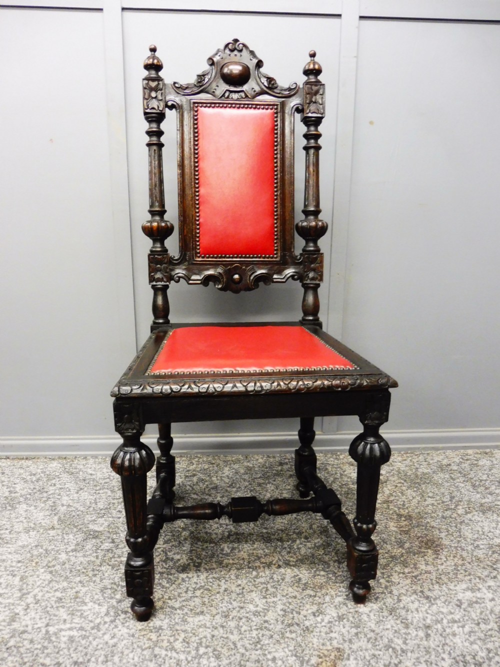 SET OF 8 VICTORIAN OAK DINING CHAIRS View XI