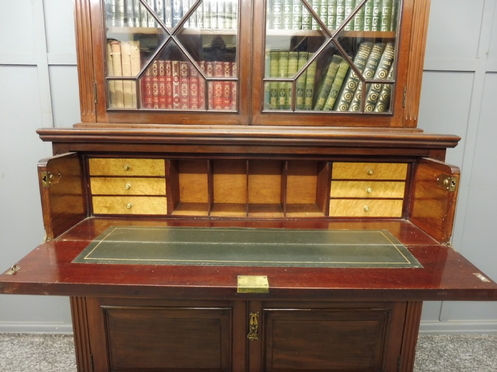  FINE QUALITY VICTORIAN MAHOGANY SECRETAIRE BOOKCASE View VIII