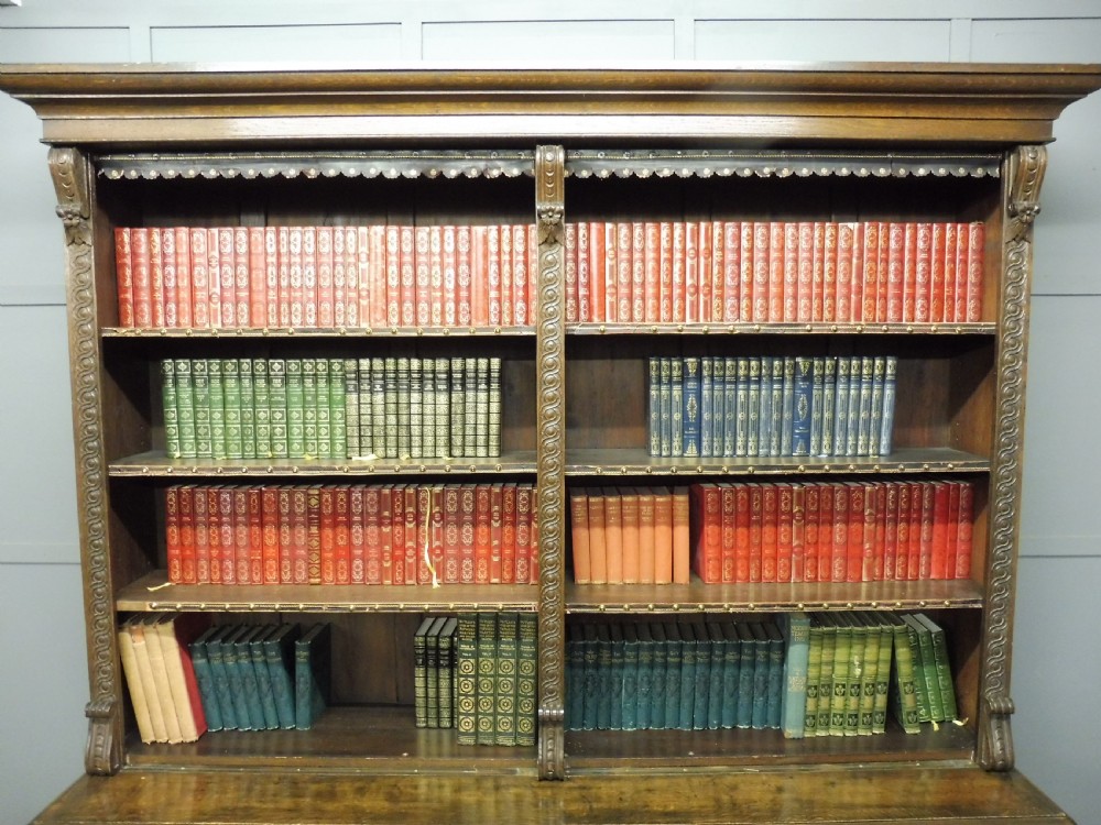 LARGE VICTORIAN OAK COUNTRY HOUSE BOOKCASE View IV
