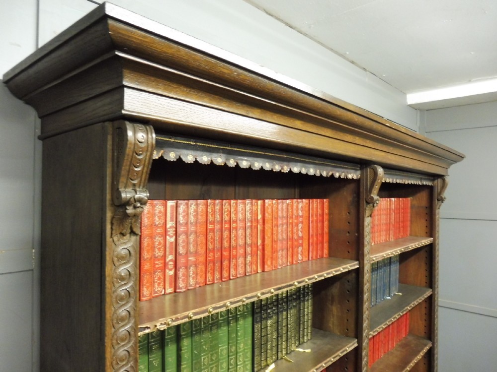 LARGE VICTORIAN OAK COUNTRY HOUSE BOOKCASE View VIII