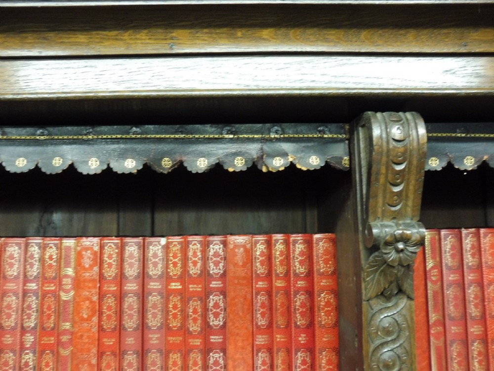 LARGE VICTORIAN OAK COUNTRY HOUSE BOOKCASE View XV