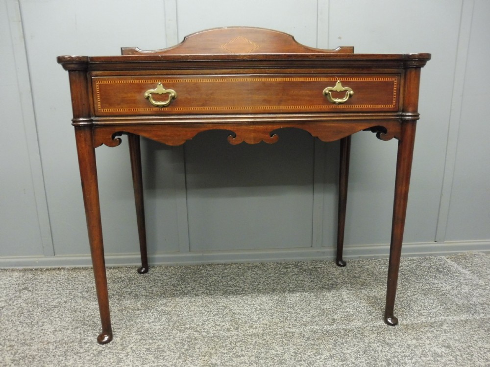 EDWARDIAN INLAID MAHOGANY SIDE TABLE BY MAPLE AND CO View II