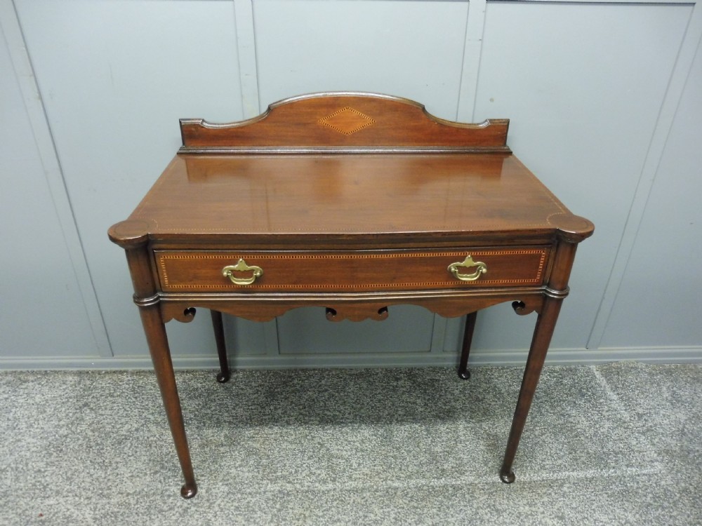 EDWARDIAN INLAID MAHOGANY SIDE TABLE BY MAPLE AND CO View III