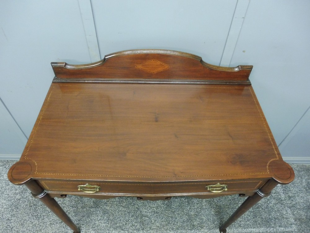 EDWARDIAN INLAID MAHOGANY SIDE TABLE BY MAPLE AND CO View IV