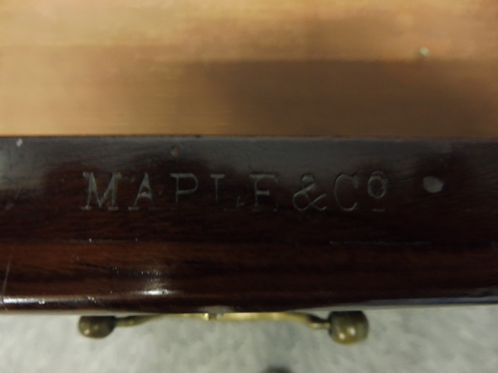 EDWARDIAN INLAID MAHOGANY SIDE TABLE BY MAPLE AND CO View VII