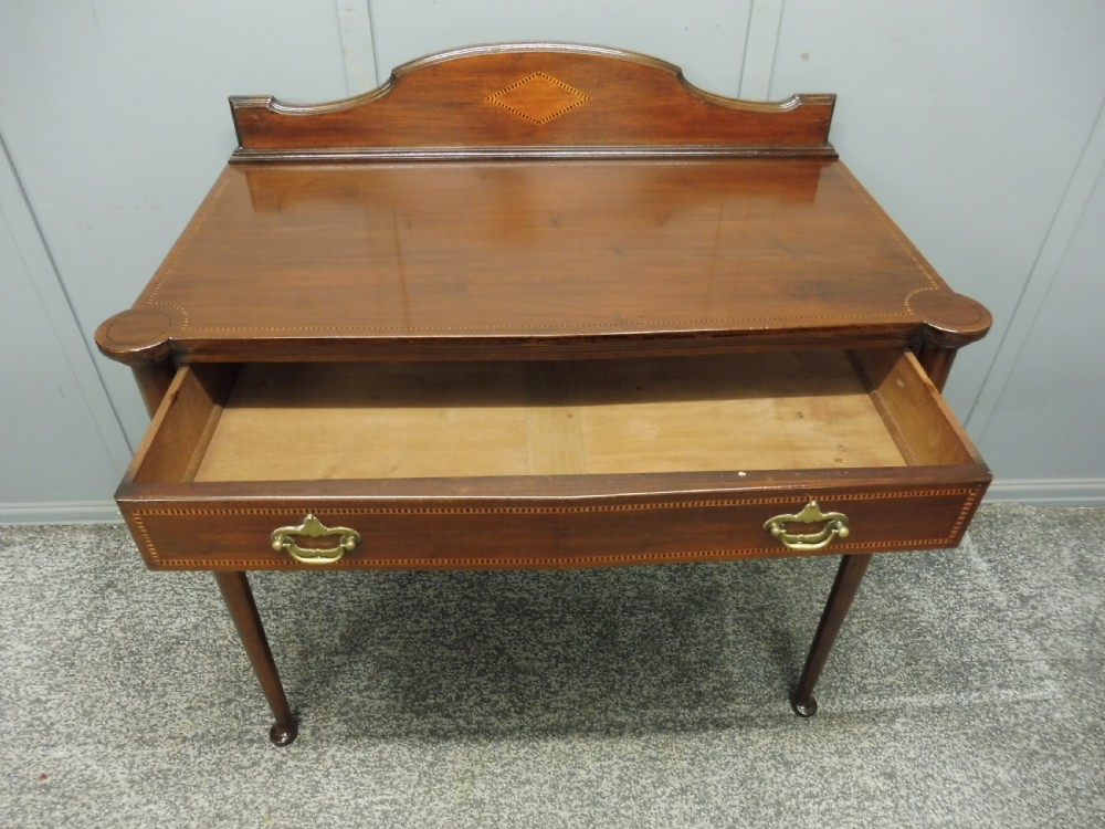 EDWARDIAN INLAID MAHOGANY SIDE TABLE BY MAPLE AND CO View VIII