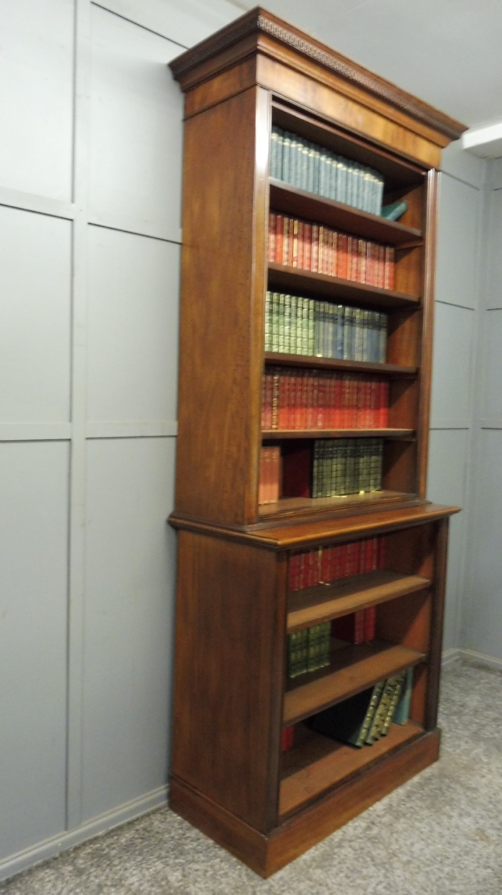 VICTORIAN MAHOGANY OPEN BOOKCASE View VI