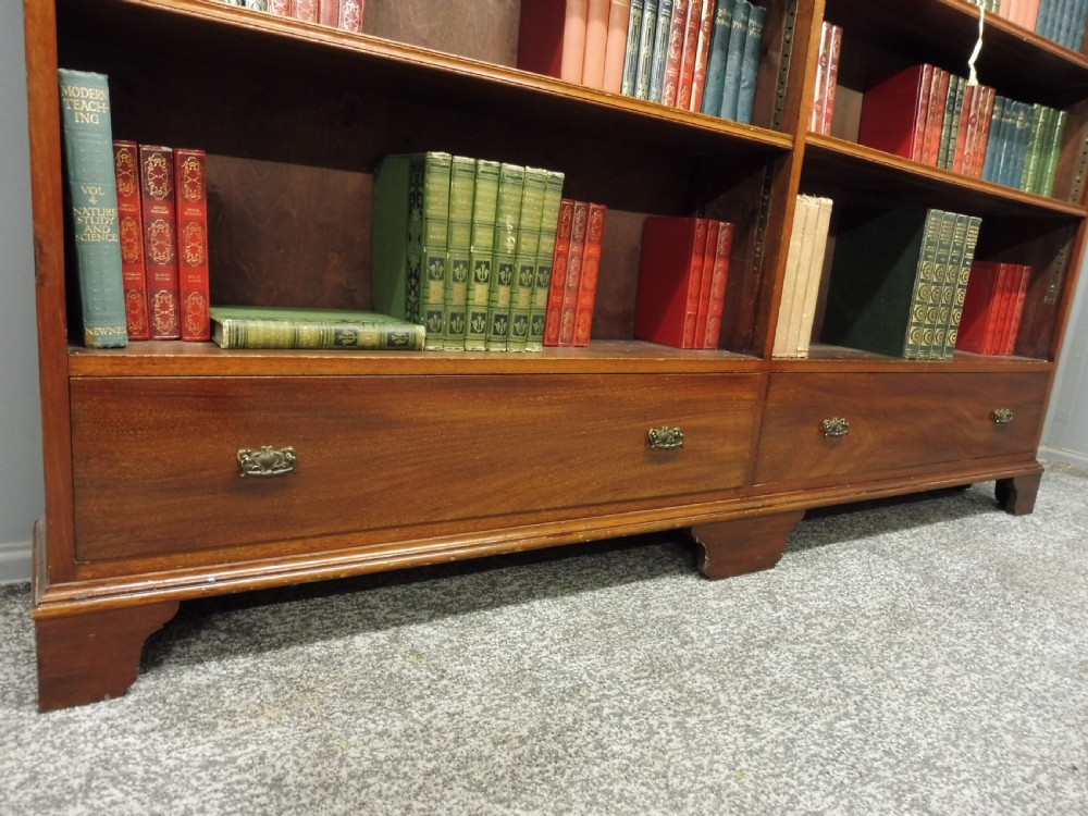 LARGE EDWARDIAN MAHOGANY BOOKCASE View IX
