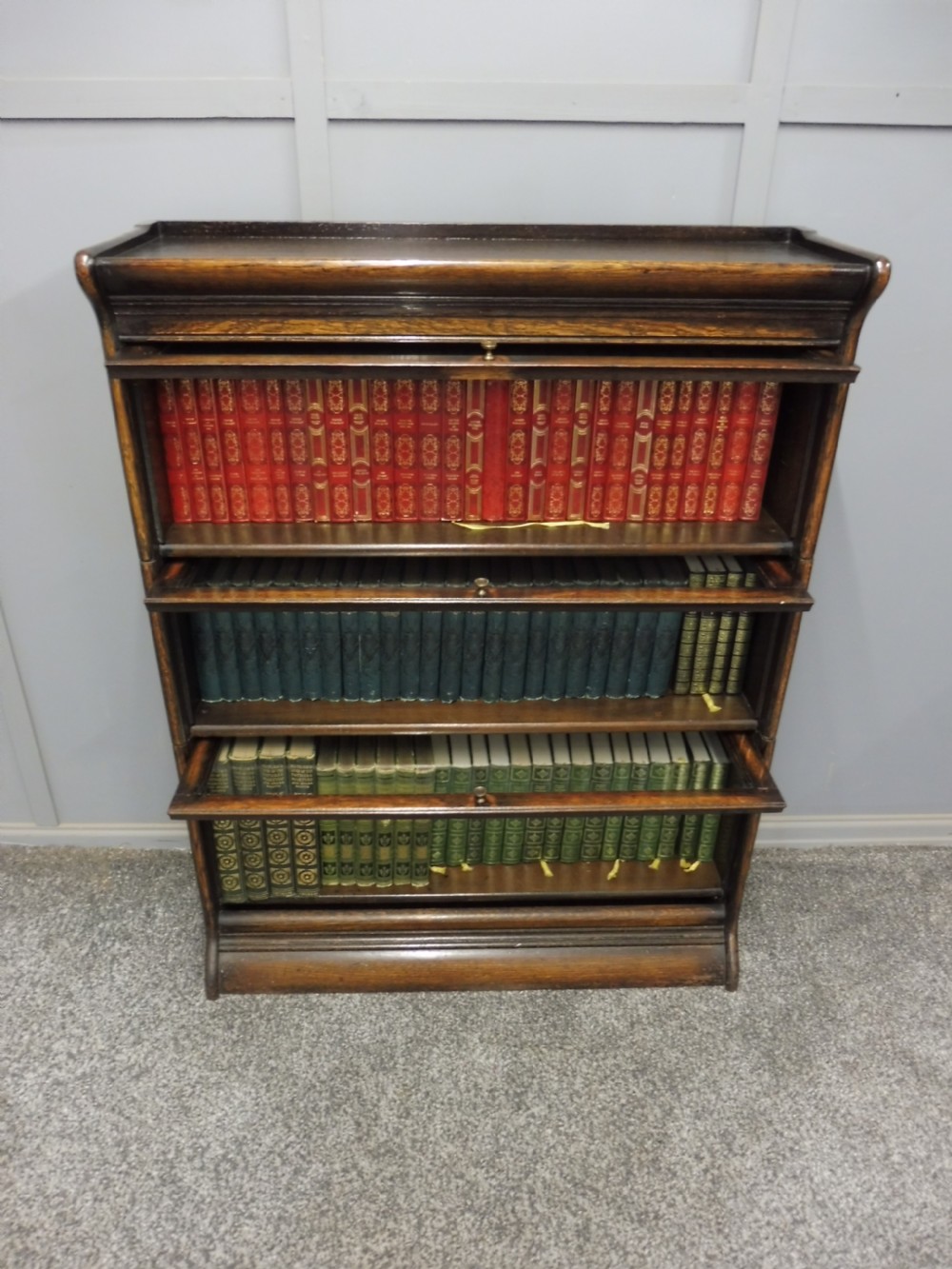 OAK 3 HEIGHT LAWYERS BOOKCASE View VIII