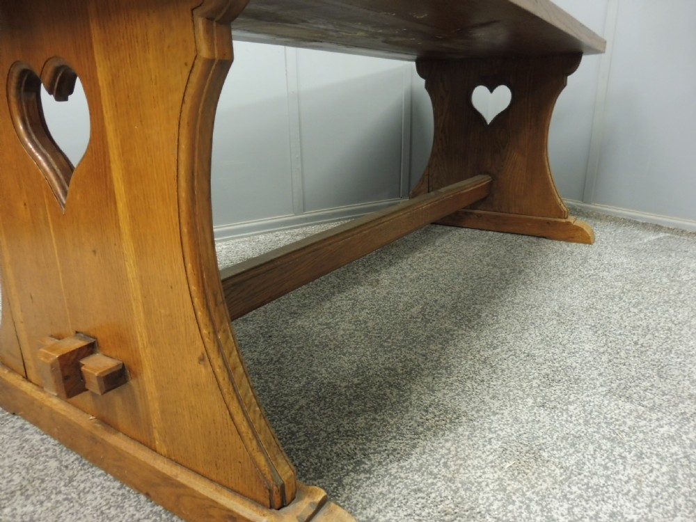 SOLID OAK ARTS AND CRAFTS FARMHOUSE TABLE View VI
