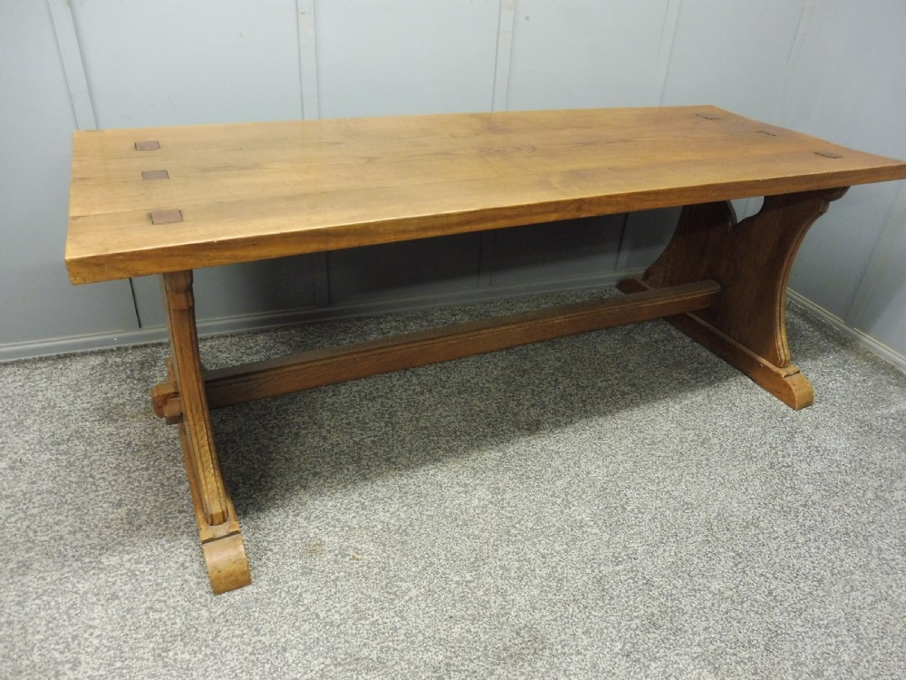 SOLID OAK ARTS AND CRAFTS FARMHOUSE TABLE View XIII