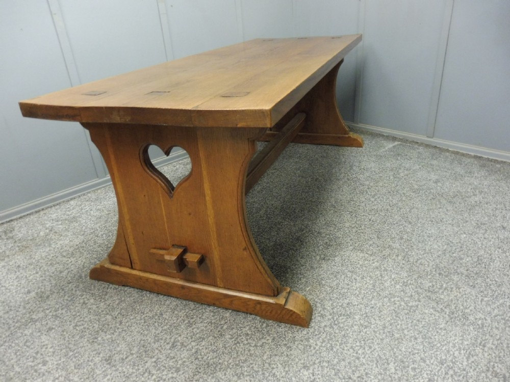 SOLID OAK ARTS AND CRAFTS FARMHOUSE TABLE View XV
