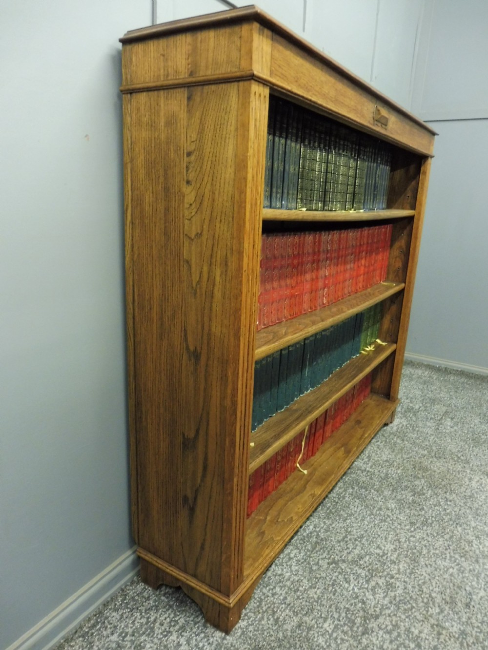 EDWARDIAN OAK OPEN BOOKCASE View II
