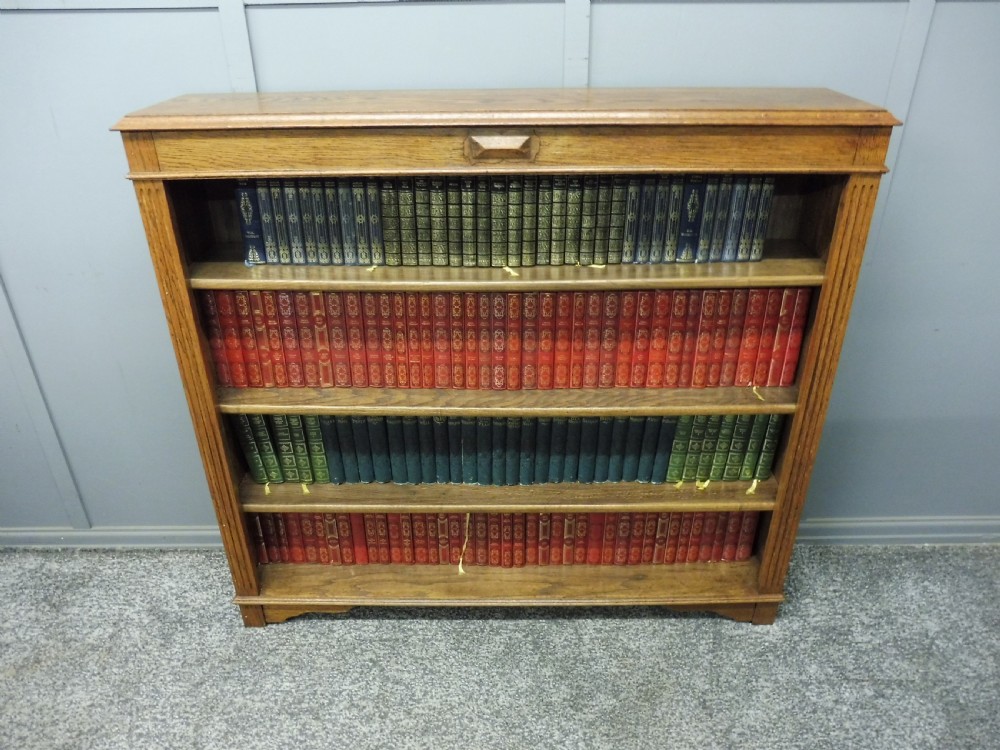 EDWARDIAN OAK OPEN BOOKCASE View IV