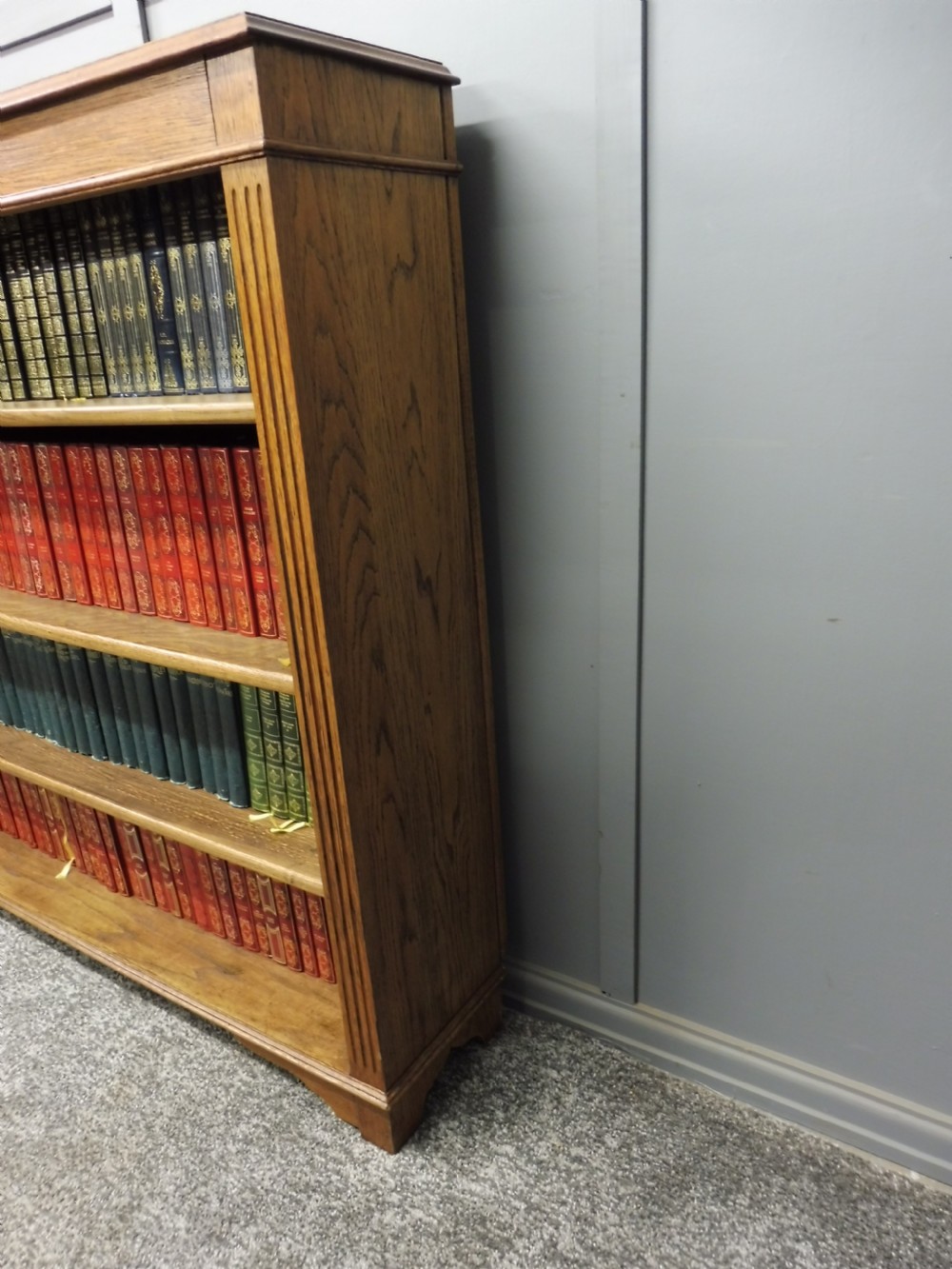 EDWARDIAN OAK OPEN BOOKCASE View VI