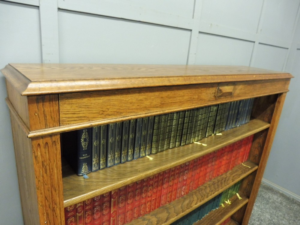 EDWARDIAN OAK OPEN BOOKCASE View VIII