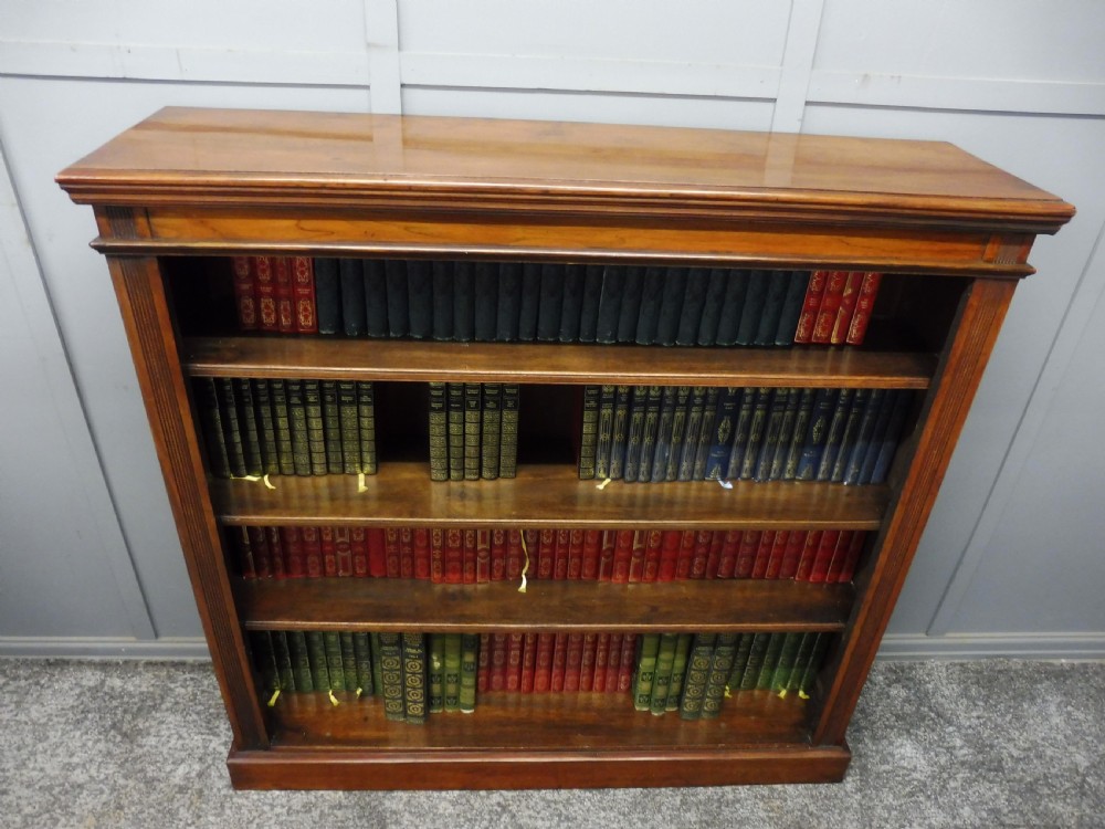 VICTORIAN WALNUT OPEN BOOKCASE View IV