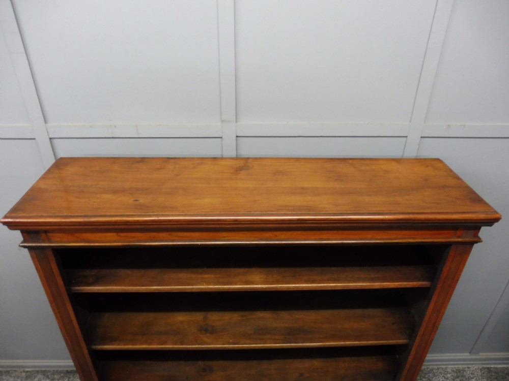 VICTORIAN WALNUT OPEN BOOKCASE View V