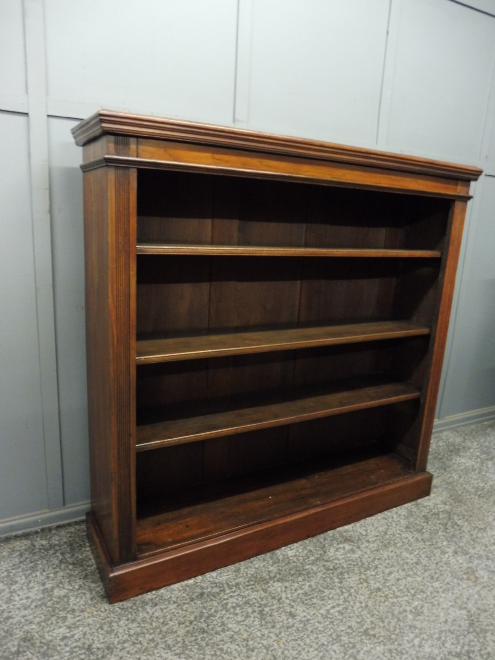 VICTORIAN WALNUT OPEN BOOKCASE View VI