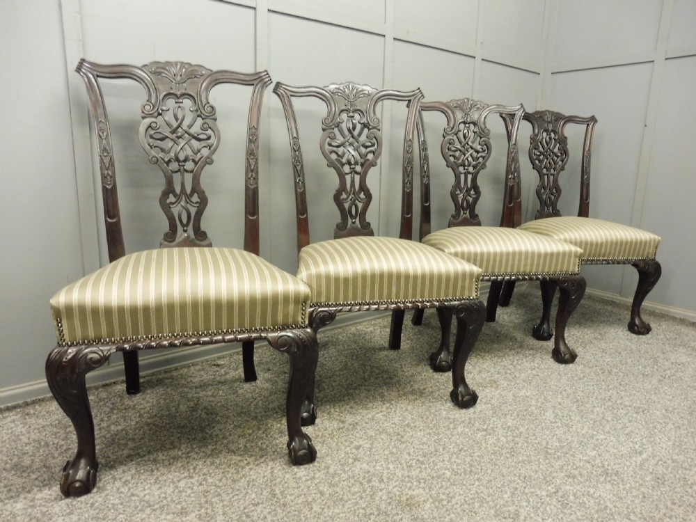 SIX VICTORIAN MAHOGANY BALL AND CLAW DINING CHAIRS View IV