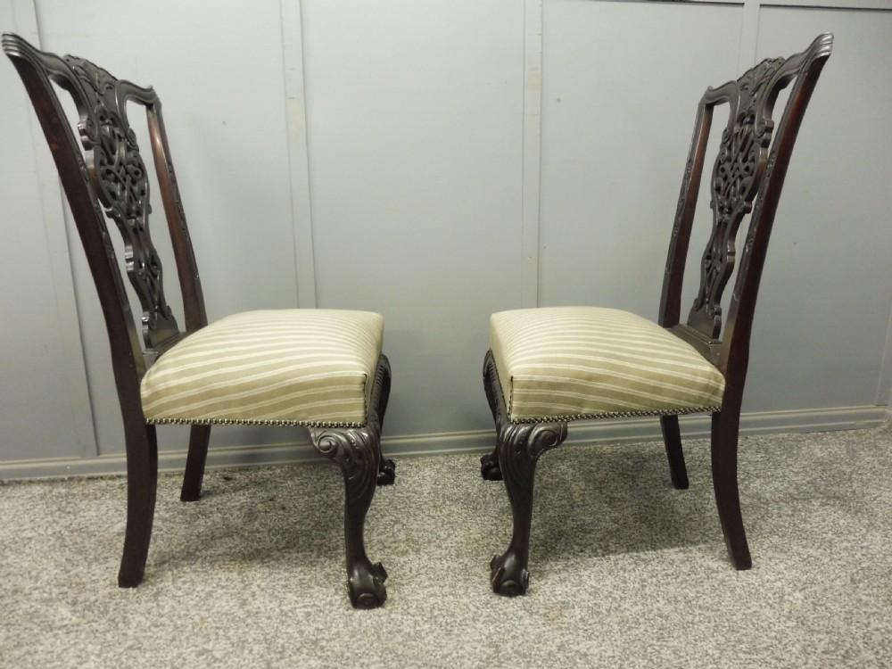 SIX VICTORIAN MAHOGANY BALL AND CLAW DINING CHAIRS View VIII