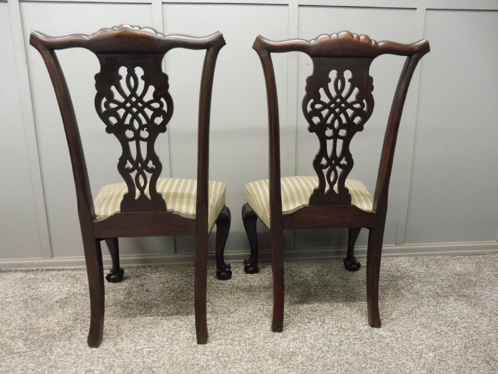 SIX VICTORIAN MAHOGANY BALL AND CLAW DINING CHAIRS View IX