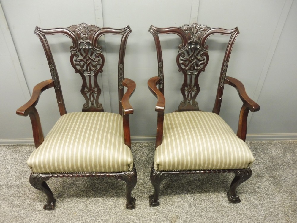 SIX VICTORIAN MAHOGANY BALL AND CLAW DINING CHAIRS View XI