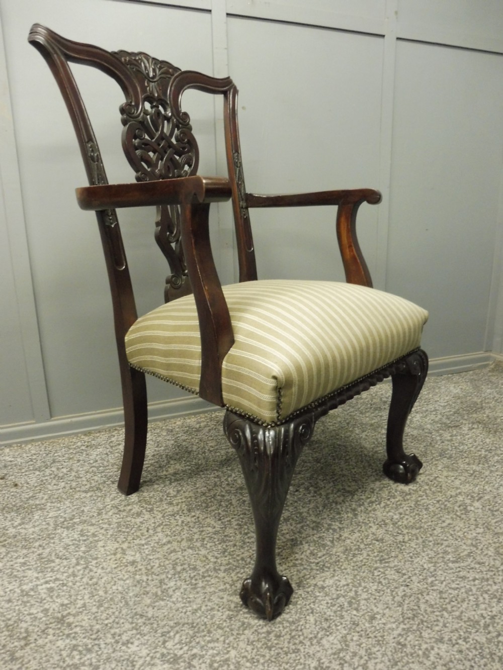 SIX VICTORIAN MAHOGANY BALL AND CLAW DINING CHAIRS View XIII