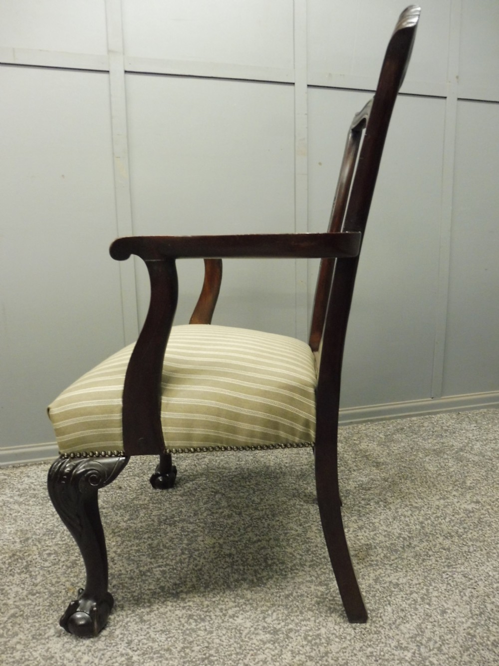 SIX VICTORIAN MAHOGANY BALL AND CLAW DINING CHAIRS View XV