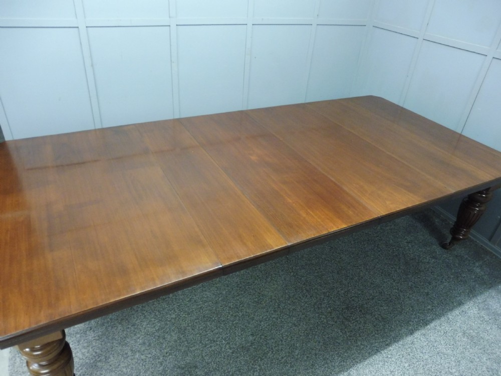 LARGE VICTORIAN MAHOGANY EXTENDING DINING TABLE View XI