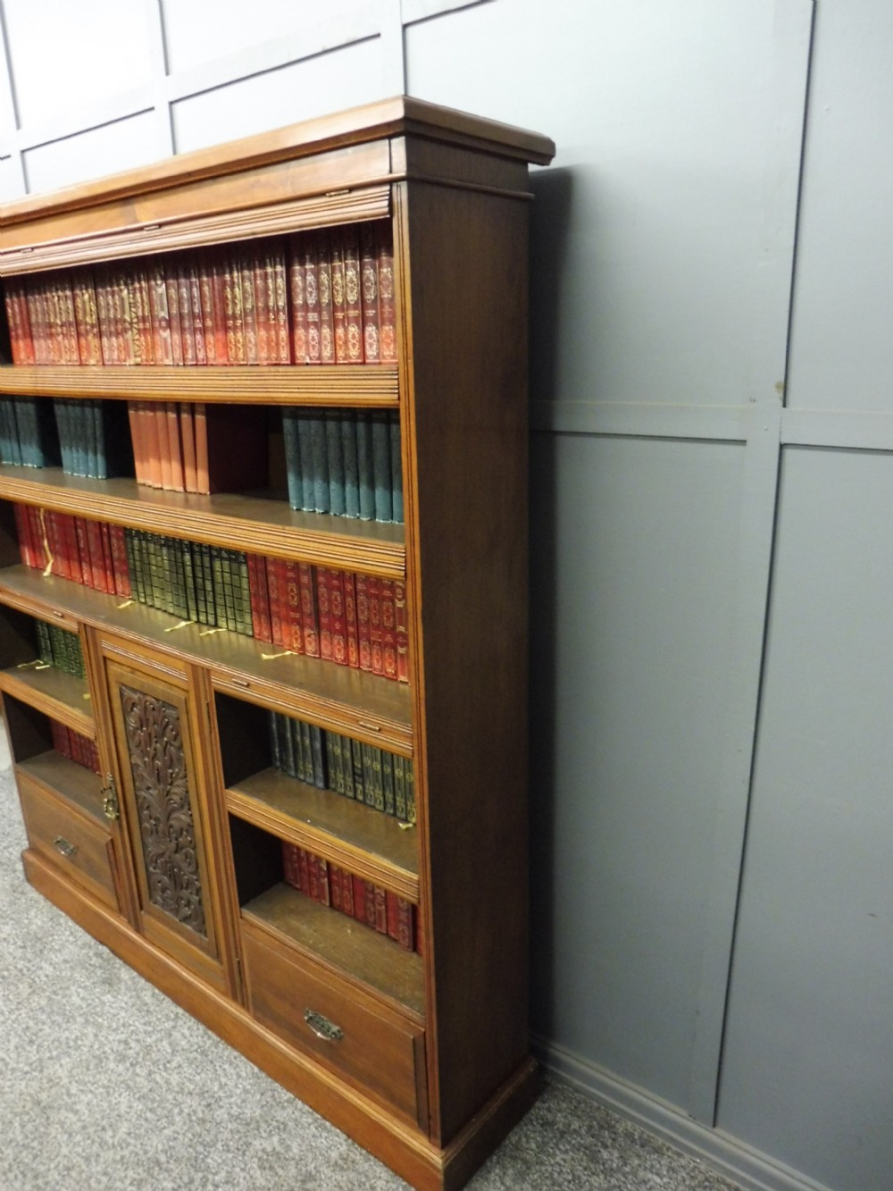 LARGE VICTORIAN WALNUT BOOKCASE View IV