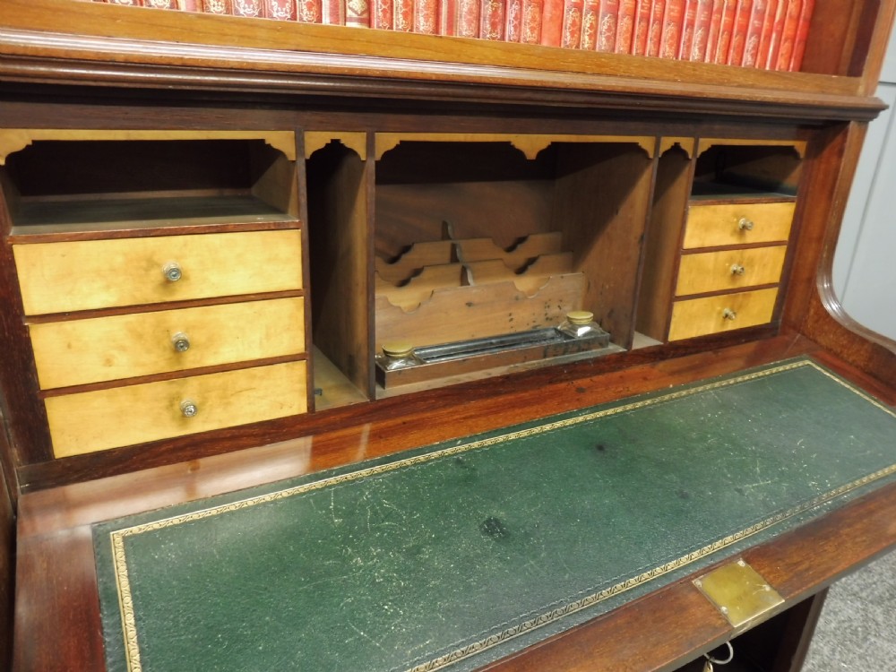 TALL VICTORIAN SECRETAIRE  OPEN BOOKCASE View VII