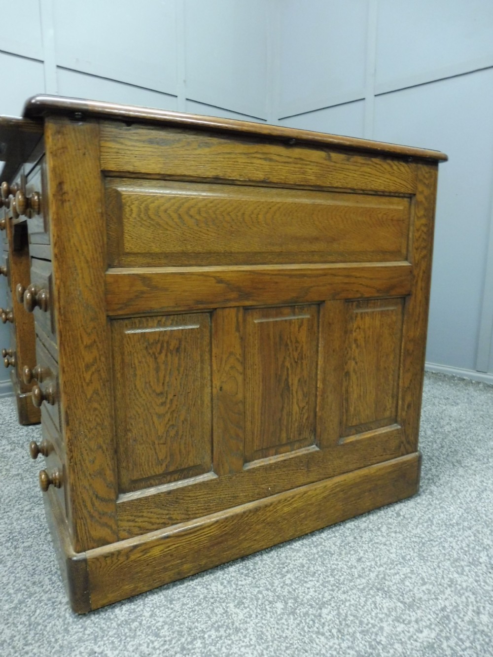 OAK LEATHER TOPPED DESK View VIII