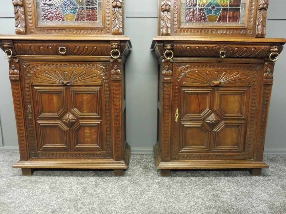 EXCELLENT PAIR OF OAK BOOKCASES View X