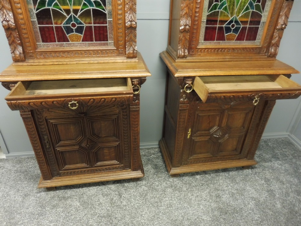 EXCELLENT PAIR OF OAK BOOKCASES View XI