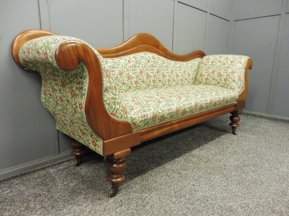 VICTORIAN MAHOGANY SCROLL END SOFA View III