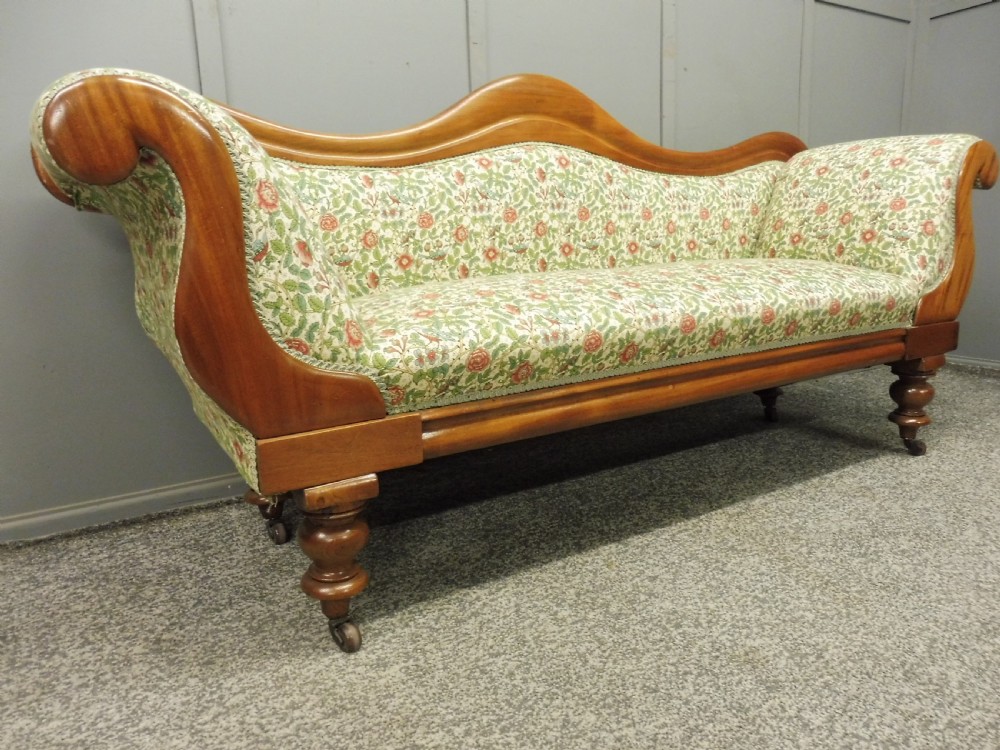 VICTORIAN MAHOGANY SCROLL END SOFA View XI