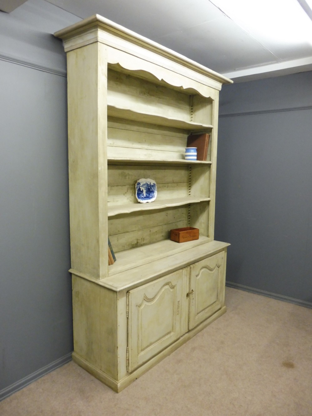 LARGE RUSTIC PAINTED FRENCH BOOKCASE View IV