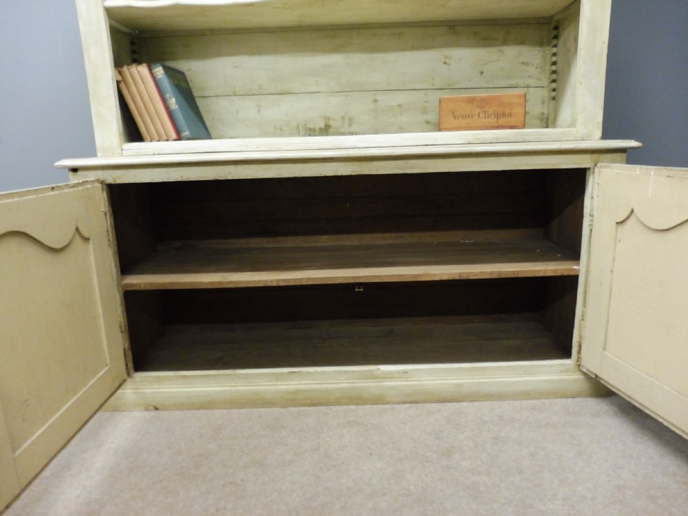 LARGE RUSTIC PAINTED FRENCH BOOKCASE View VII